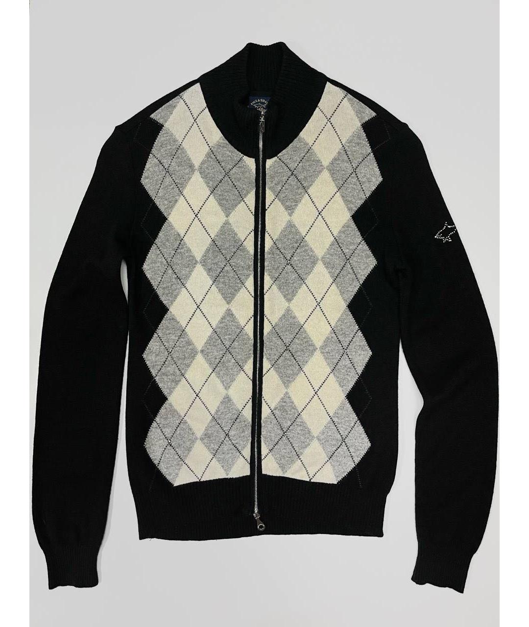 PAUL & SHARK Черный шерстяной кардиган, фото 2