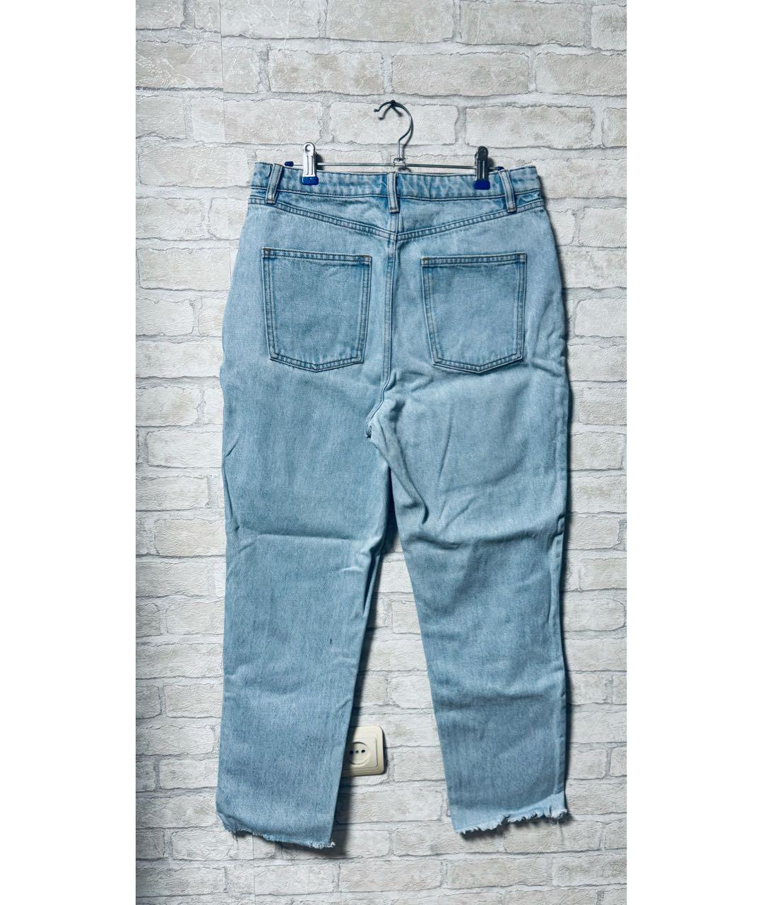 12 STOREEZ Голубые хлопковые джинсы слим, фото 2
