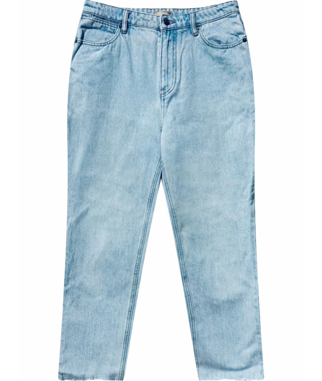 12 STOREEZ Голубые хлопковые джинсы слим, фото 1