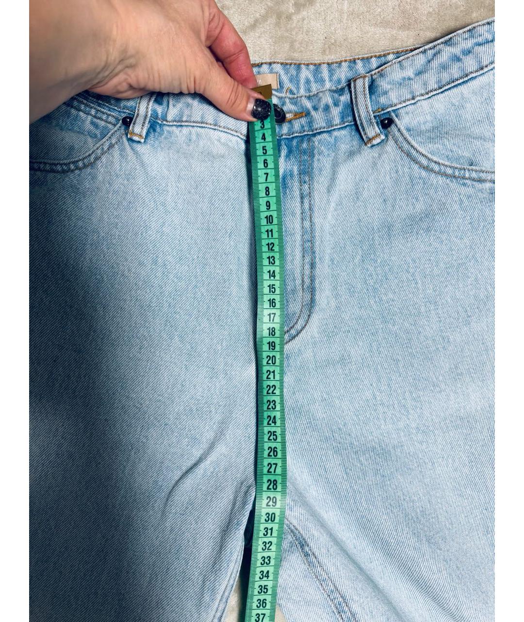12 STOREEZ Голубые хлопковые джинсы слим, фото 5