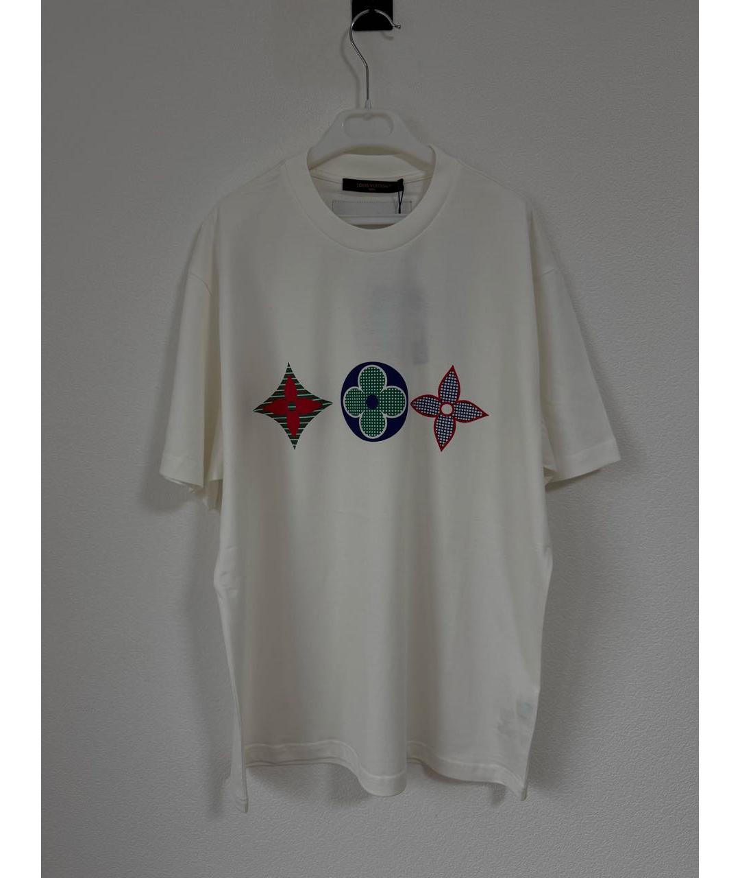 LOUIS VUITTON Белая хлопковая футболка, фото 5