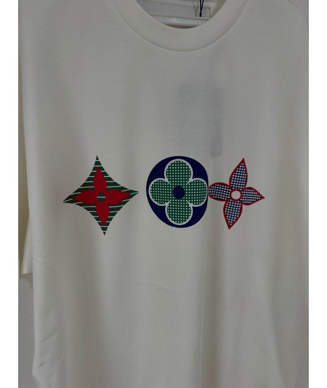 LOUIS VUITTON Белая хлопковая футболка, фото 3