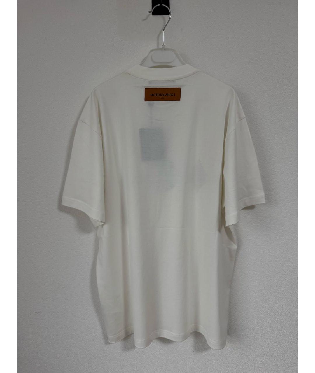 LOUIS VUITTON Белая хлопковая футболка, фото 2