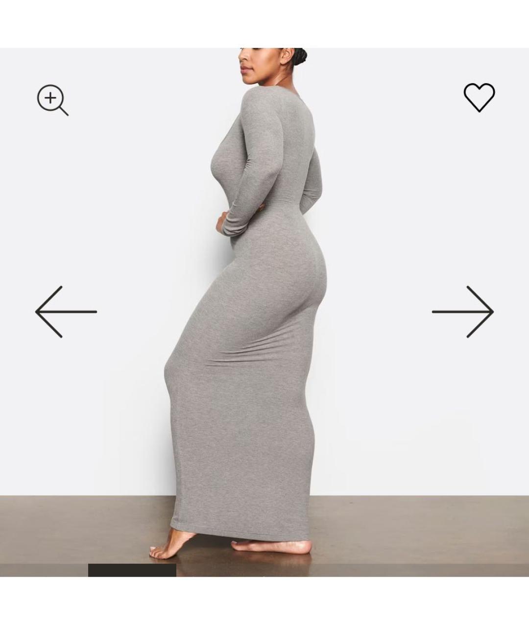 SKIMS Серое повседневное платье, фото 3