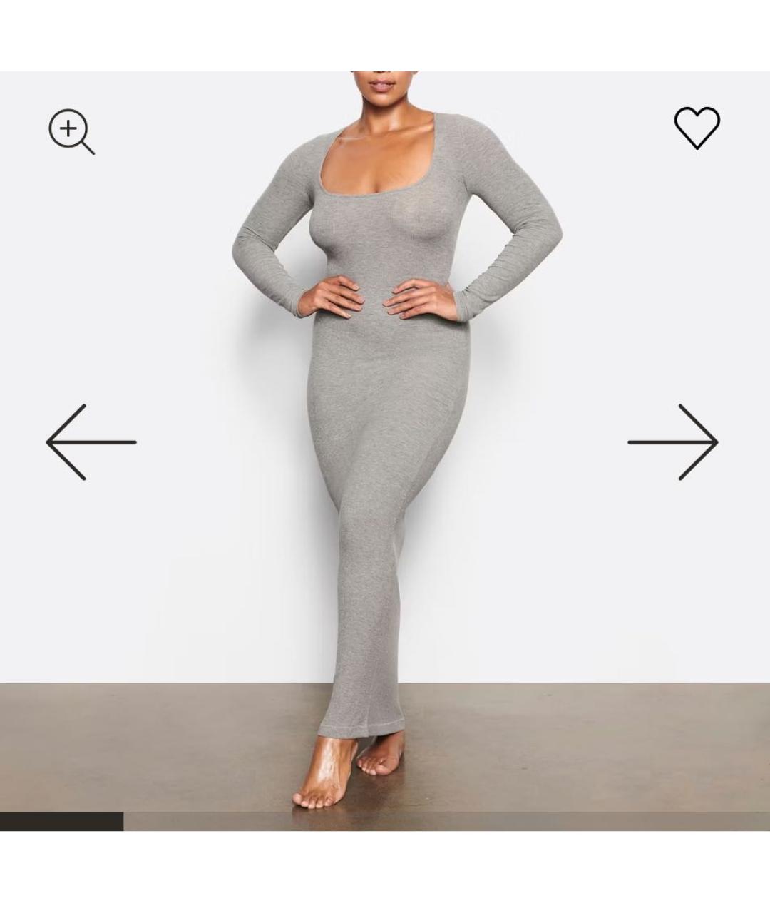 SKIMS Серое повседневное платье, фото 2