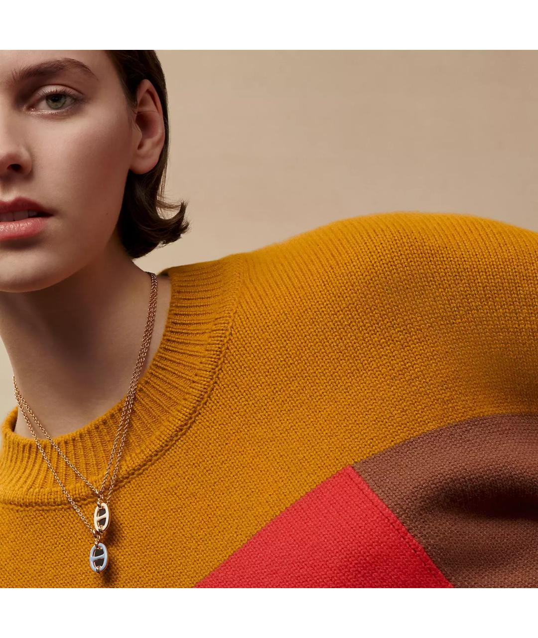 HERMES Бежевая металлическая подвеска, фото 4