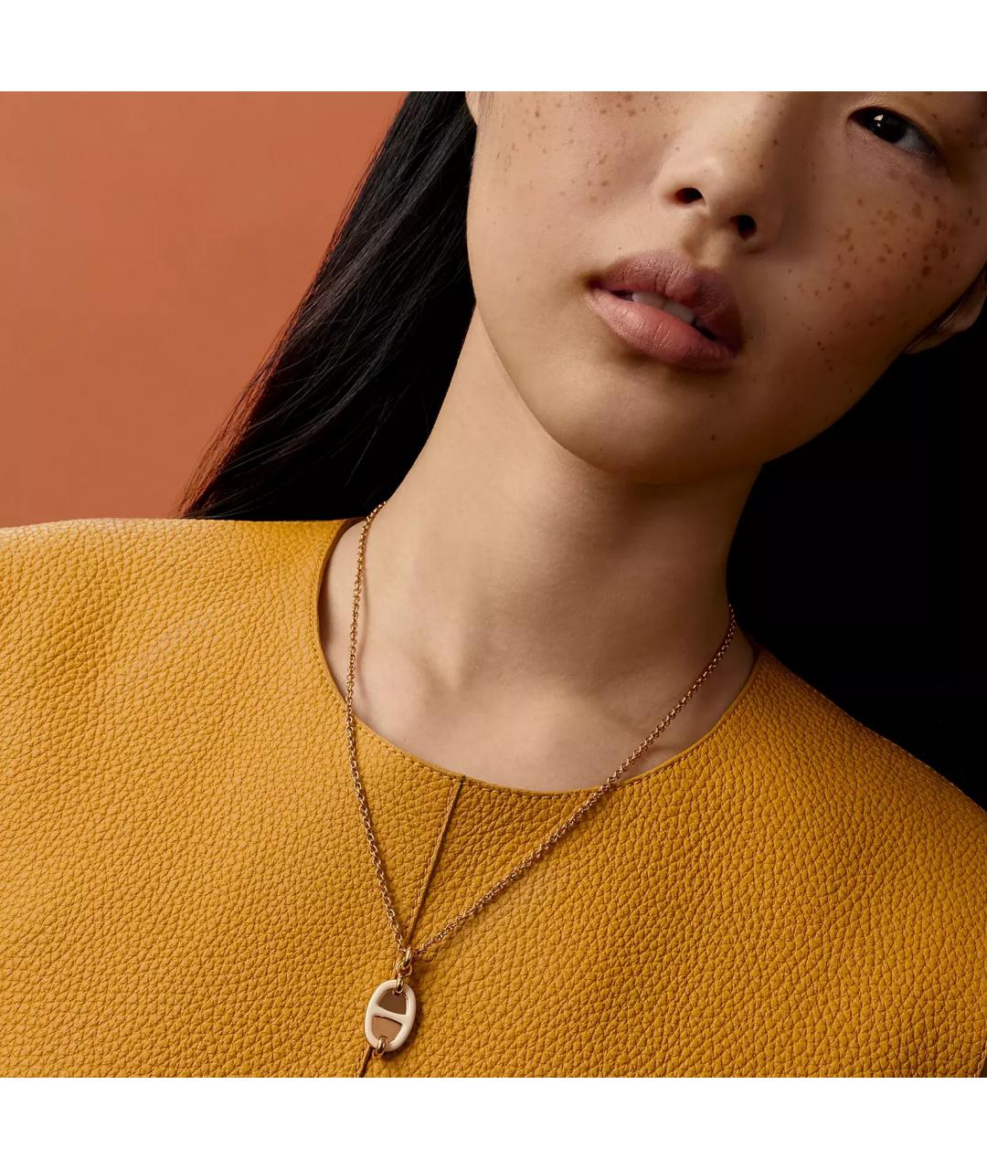 HERMES Бежевая металлическая подвеска, фото 5