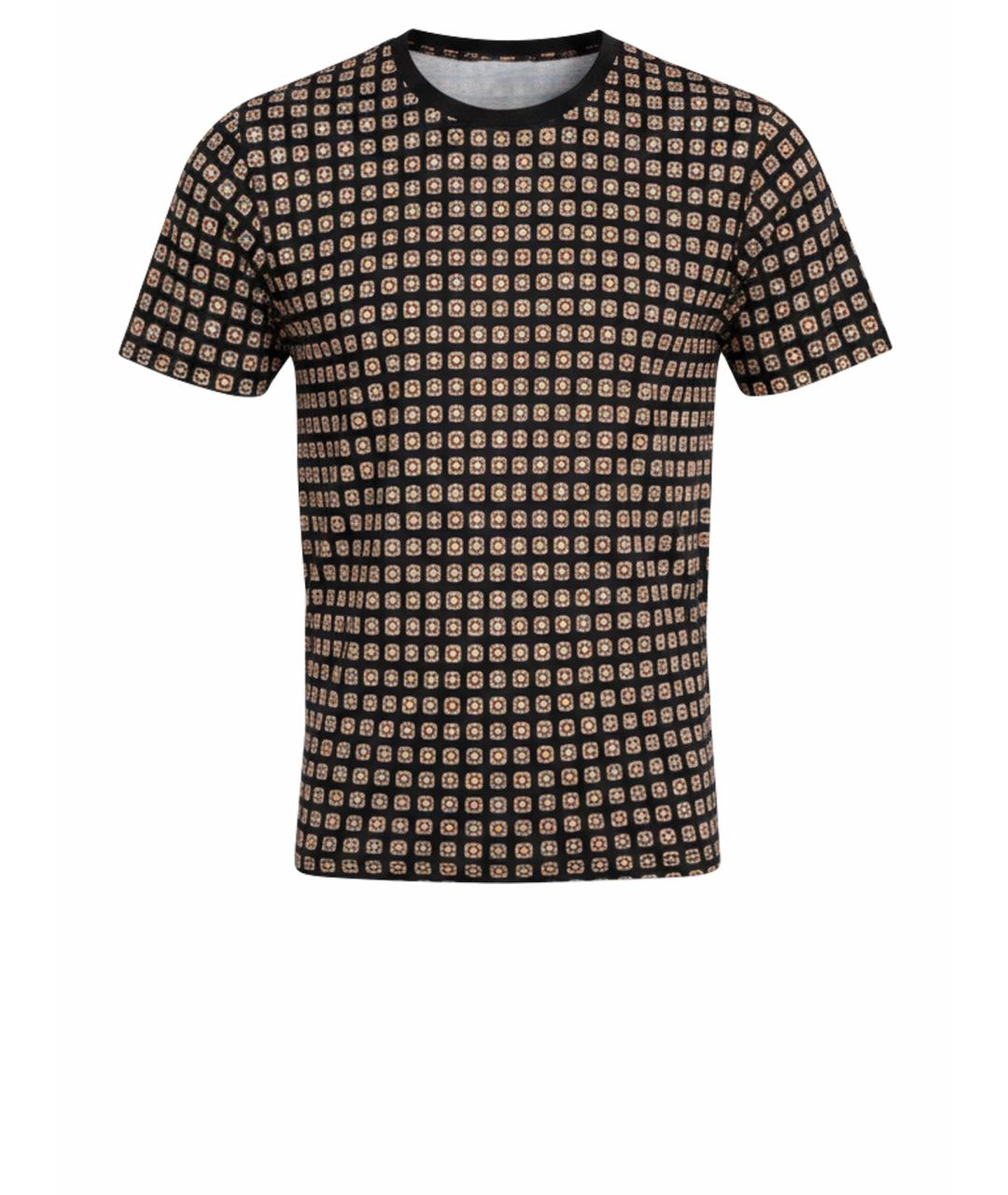 HERMES Черная хлопковая футболка, фото 1