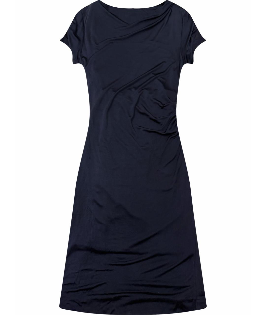 HUGO BOSS Темно-синее вискозное повседневное платье, фото 1