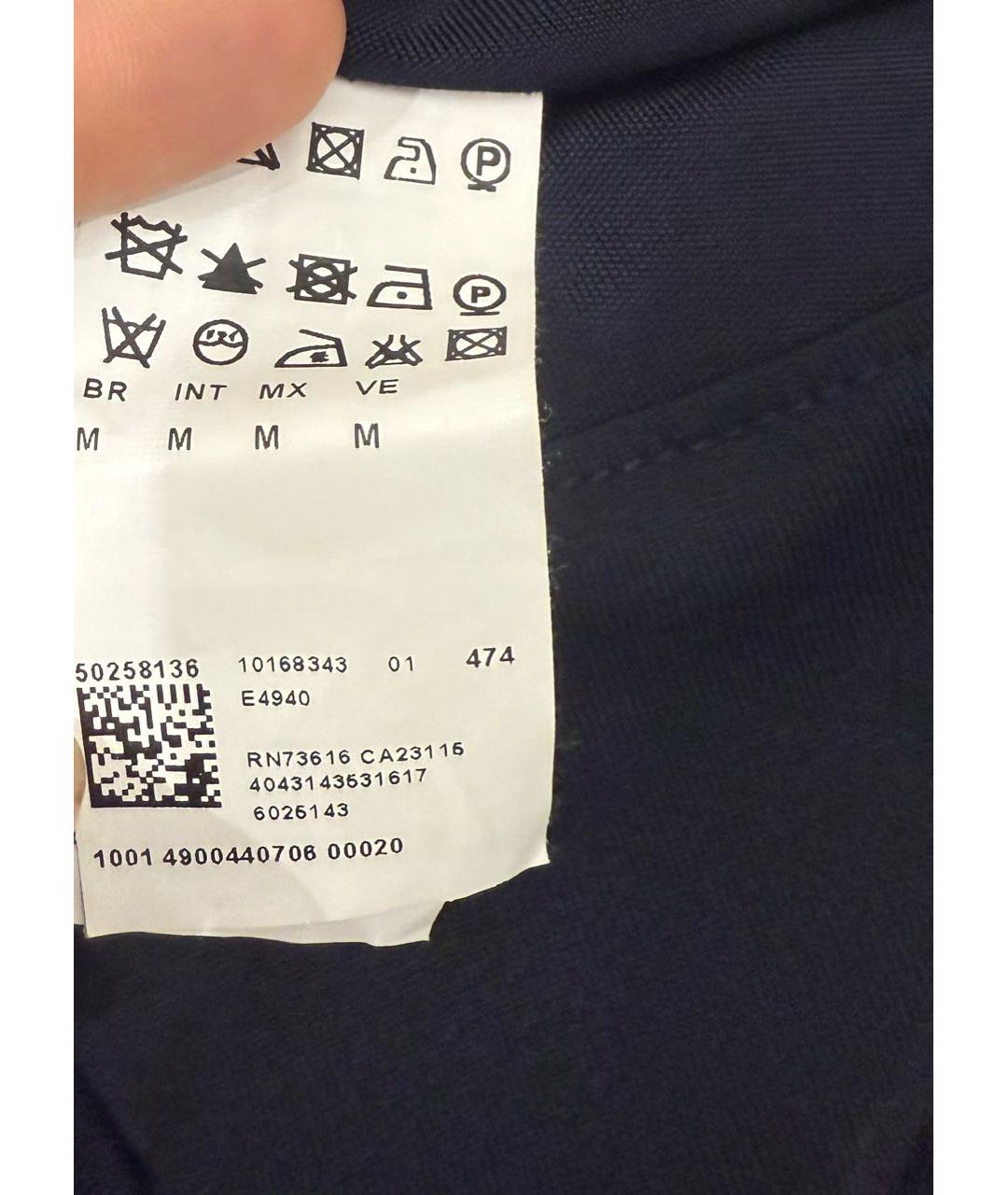 HUGO BOSS Темно-синее вискозное повседневное платье, фото 4