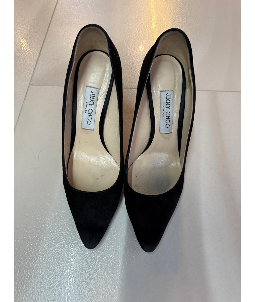 JIMMY CHOO Черные замшевые туфли, фото 3