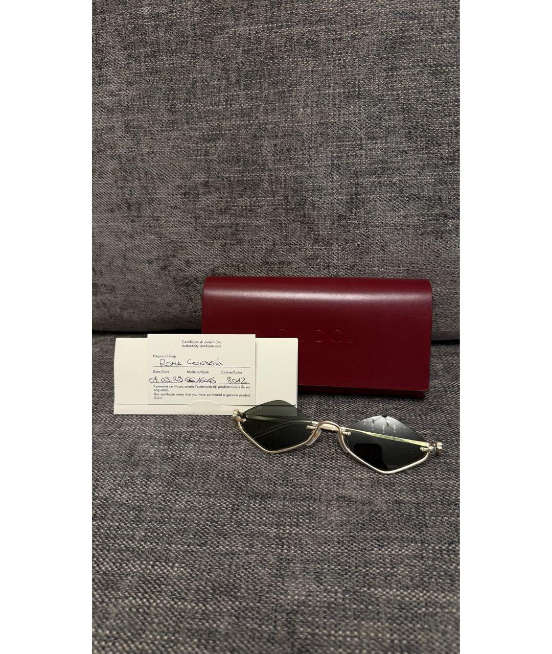 GUCCI Серые пластиковые солнцезащитные очки, фото 5