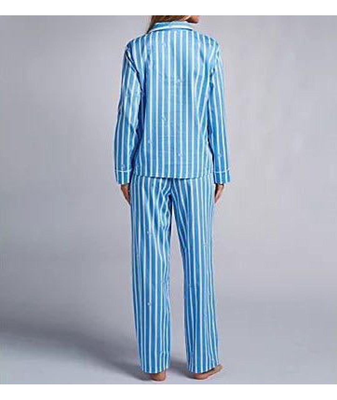 RALPH LAUREN Голубая вискозная пижама, фото 8