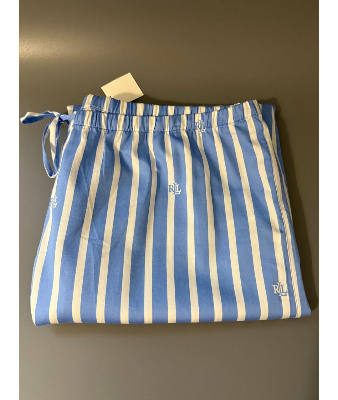 RALPH LAUREN Голубая вискозная пижама, фото 7