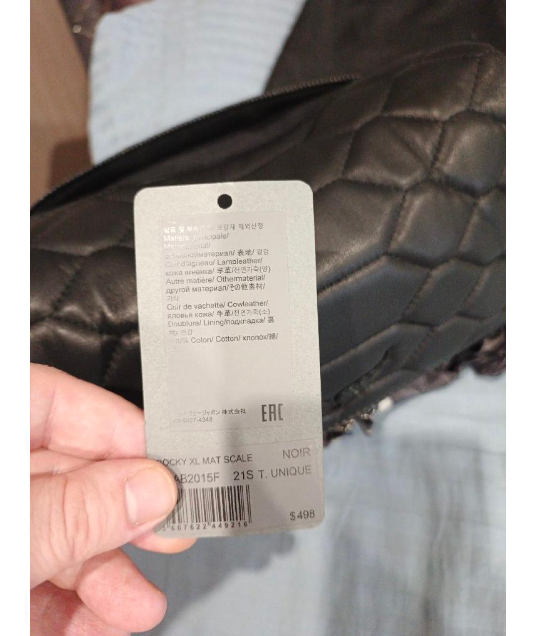 ZADIG & VOLTAIRE Черная кожаная сумка через плечо, фото 5