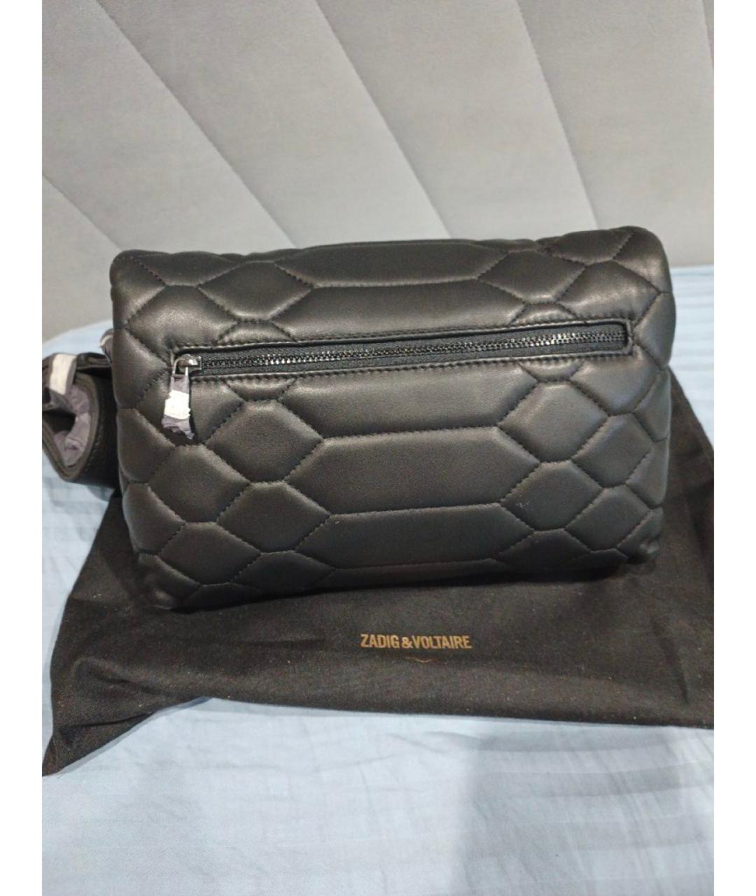 ZADIG & VOLTAIRE Черная кожаная сумка через плечо, фото 3