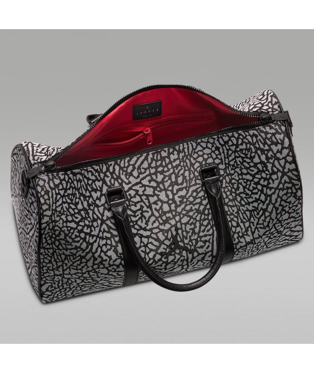 JORDAN Антрацитовая тканевая дорожная/спортивная сумка, фото 3