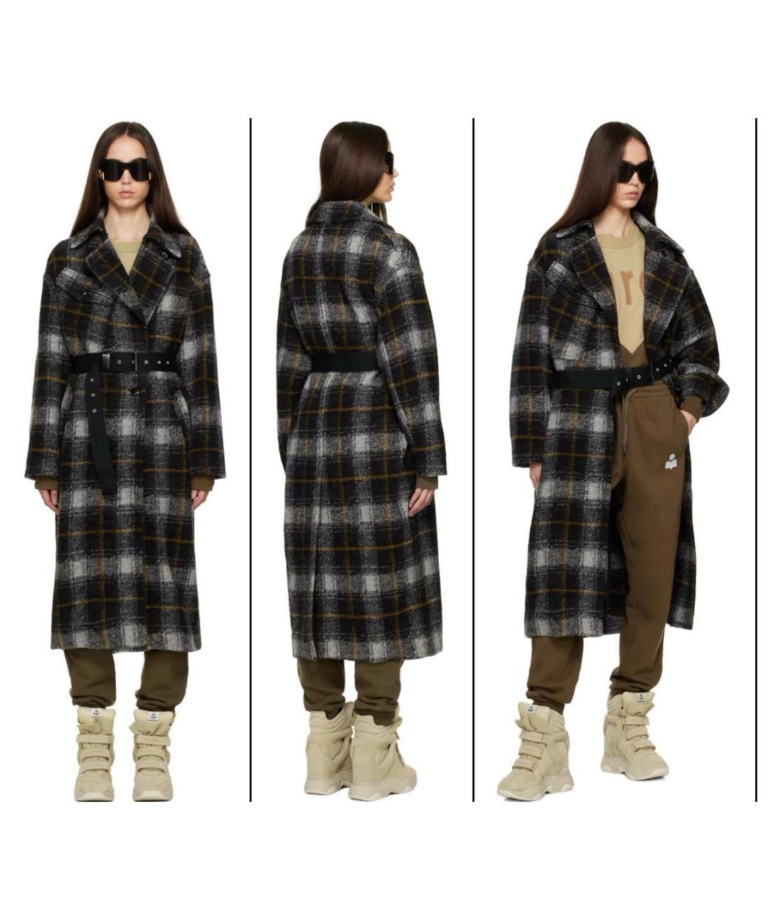 ISABEL MARANT ETOILE Мульти шерстяное пальто, фото 7