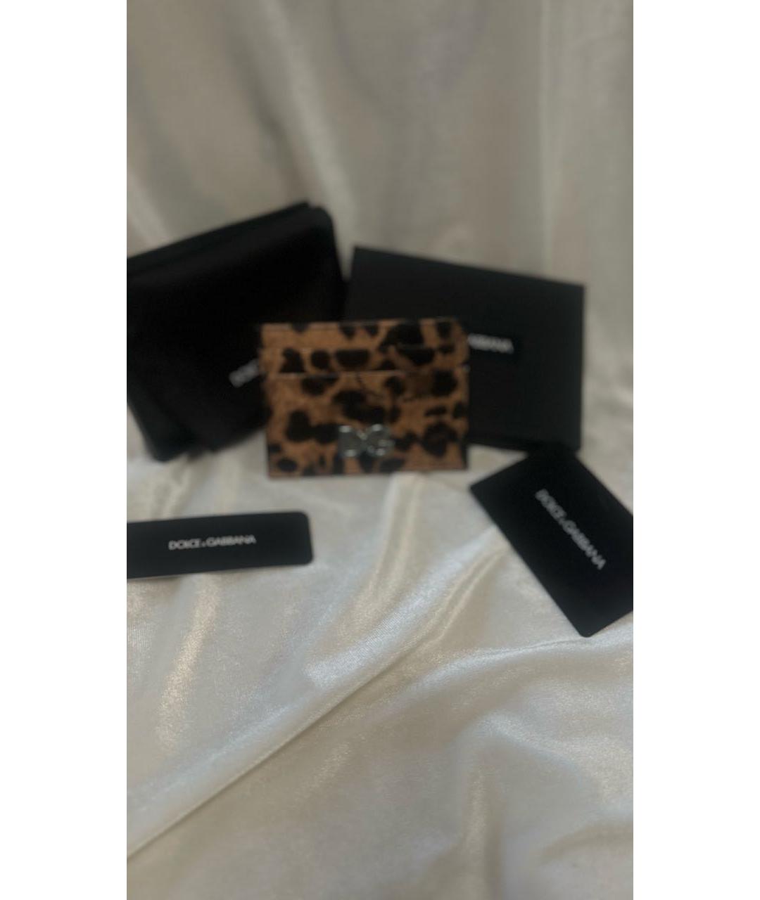 DOLCE&GABBANA Коричневый кожаный кардхолдер, фото 5