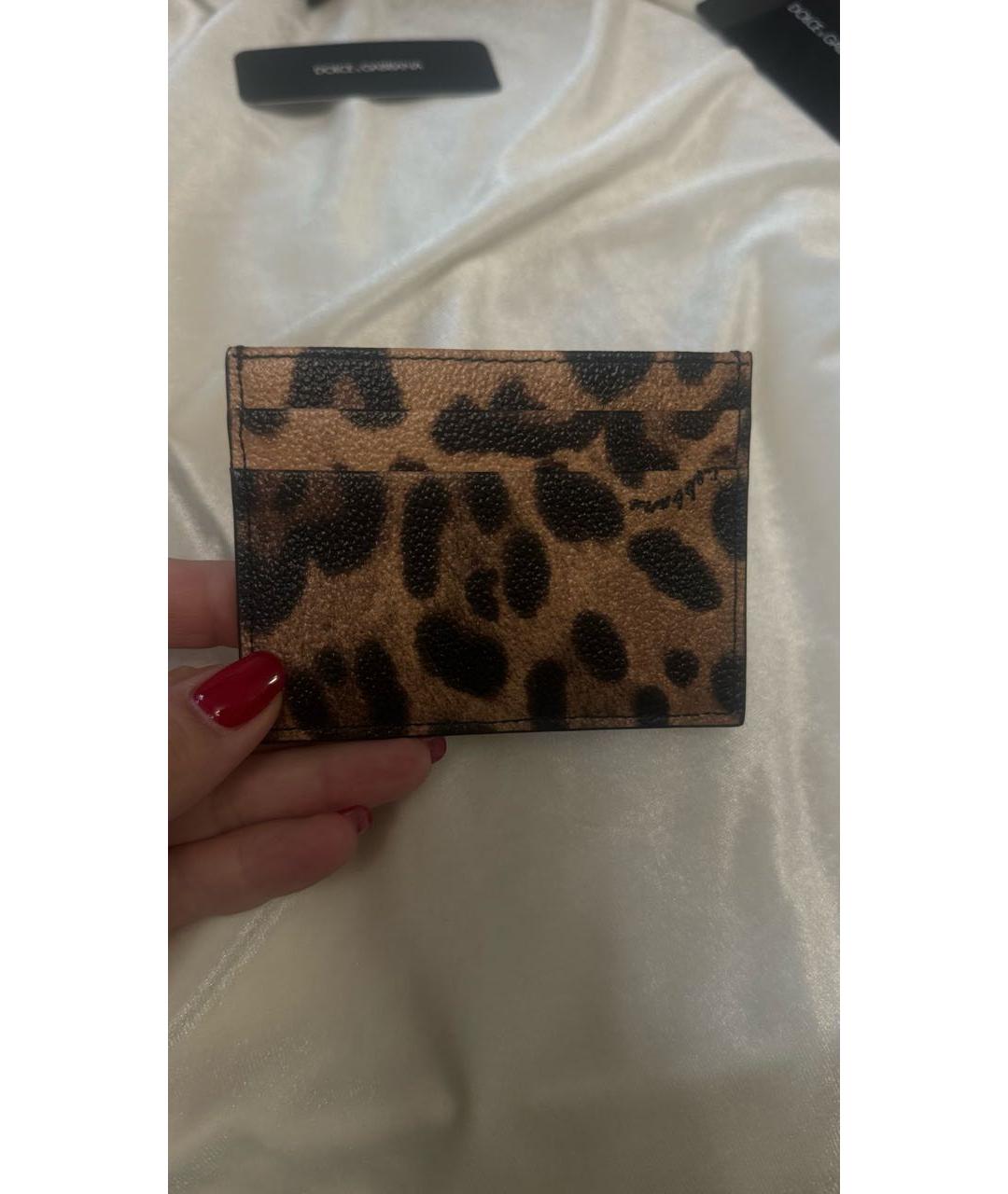 DOLCE&GABBANA Коричневый кожаный кардхолдер, фото 2