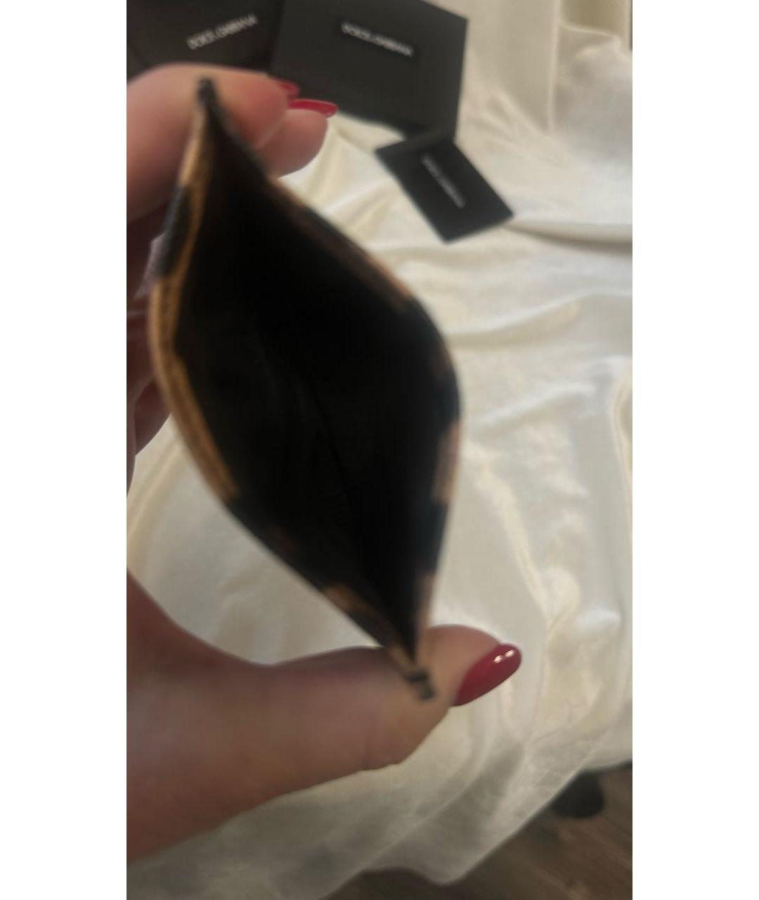 DOLCE&GABBANA Коричневый кожаный кардхолдер, фото 4