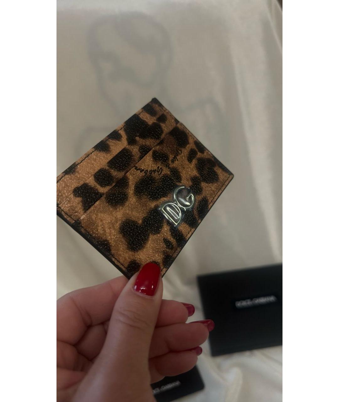 DOLCE&GABBANA Коричневый кожаный кардхолдер, фото 3