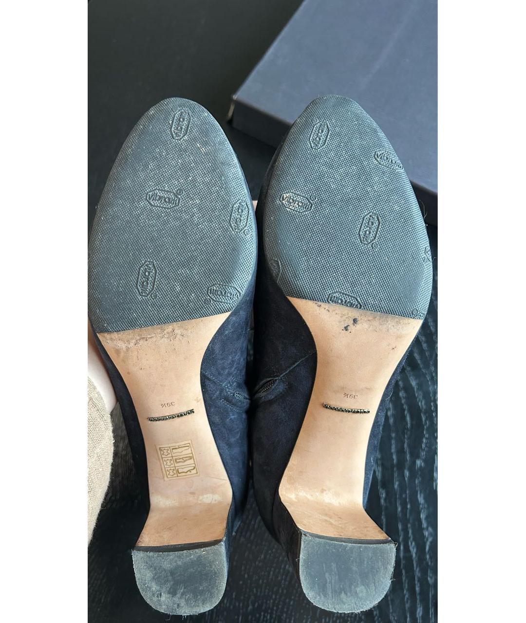 DOLCE&GABBANA Темно-синие замшевые ботильоны, фото 6