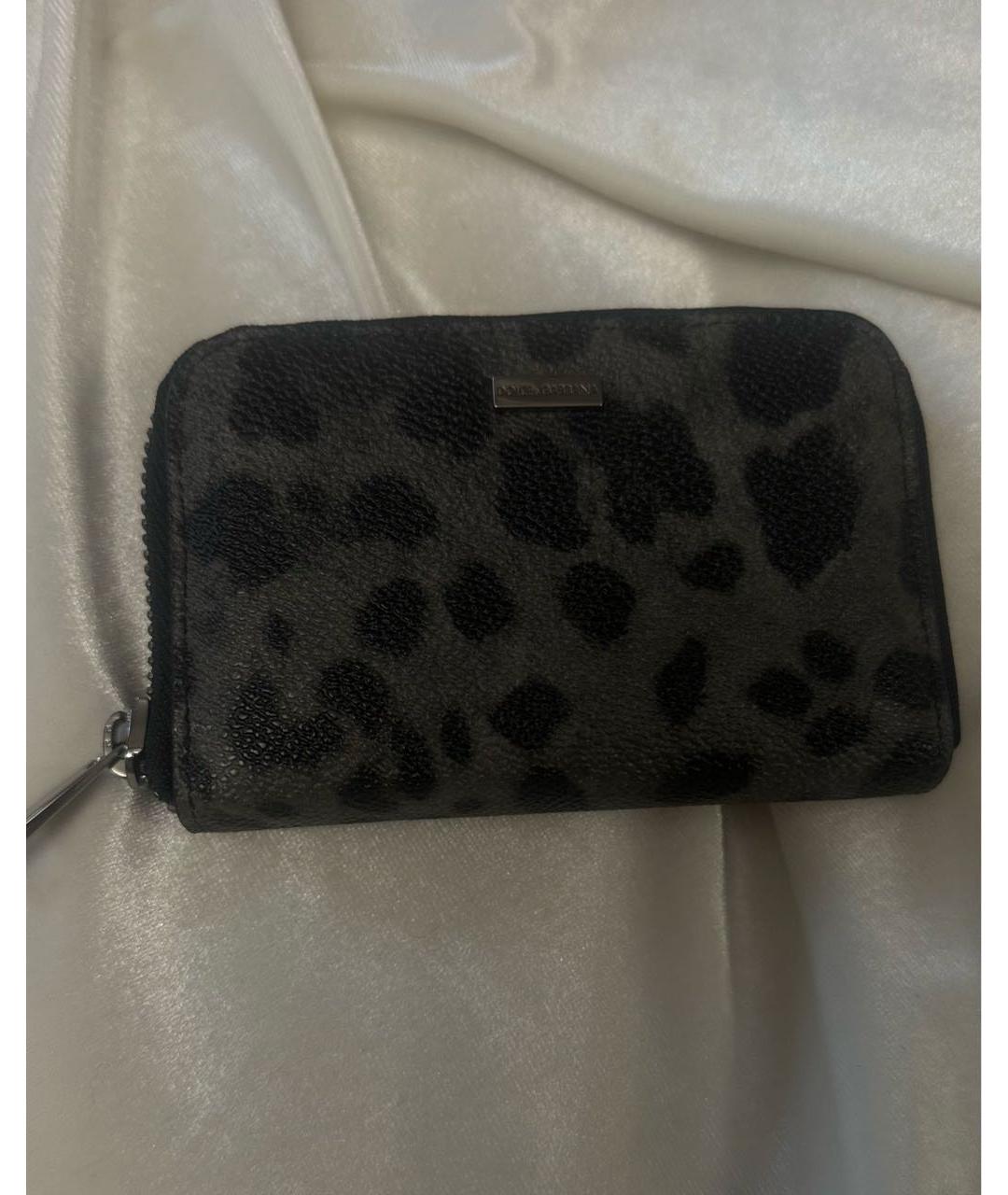 DOLCE&GABBANA Антрацитовый кожаный кошелек, фото 7