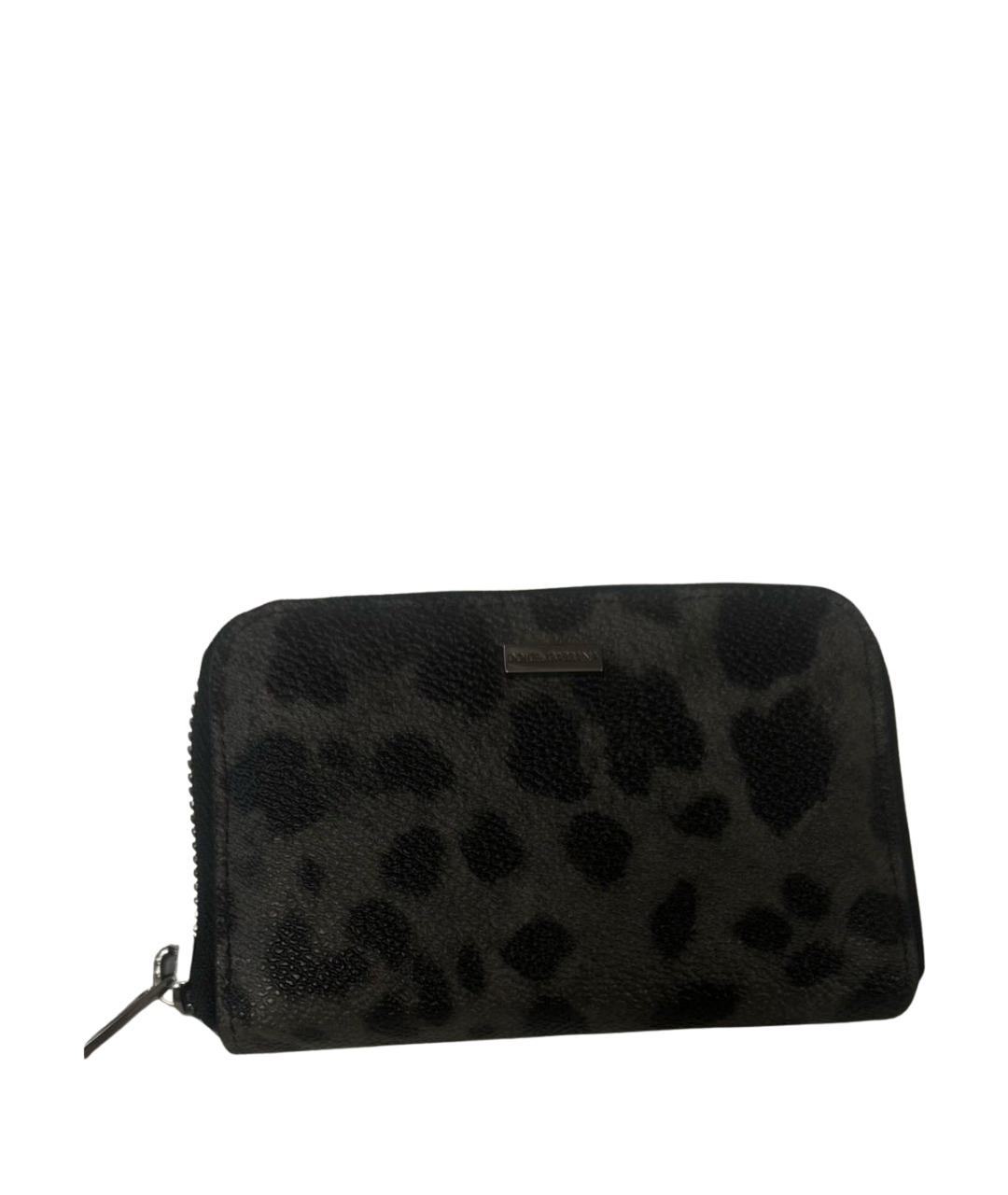 DOLCE&GABBANA Антрацитовый кожаный кошелек, фото 1