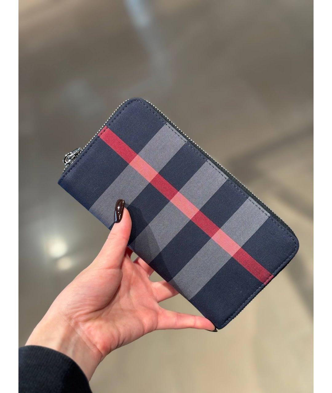 BURBERRY Черный кожаный кошелек, фото 8