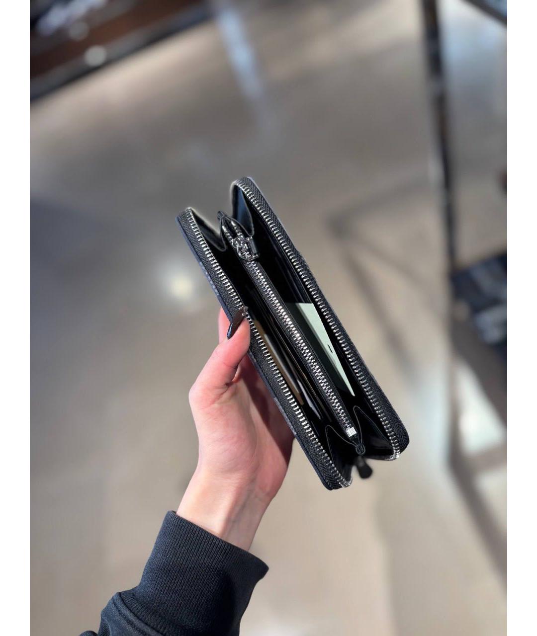 BURBERRY Черный кожаный кошелек, фото 6