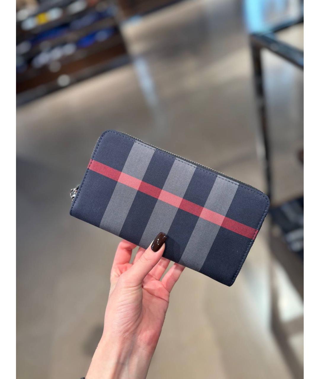 BURBERRY Черный кожаный кошелек, фото 3