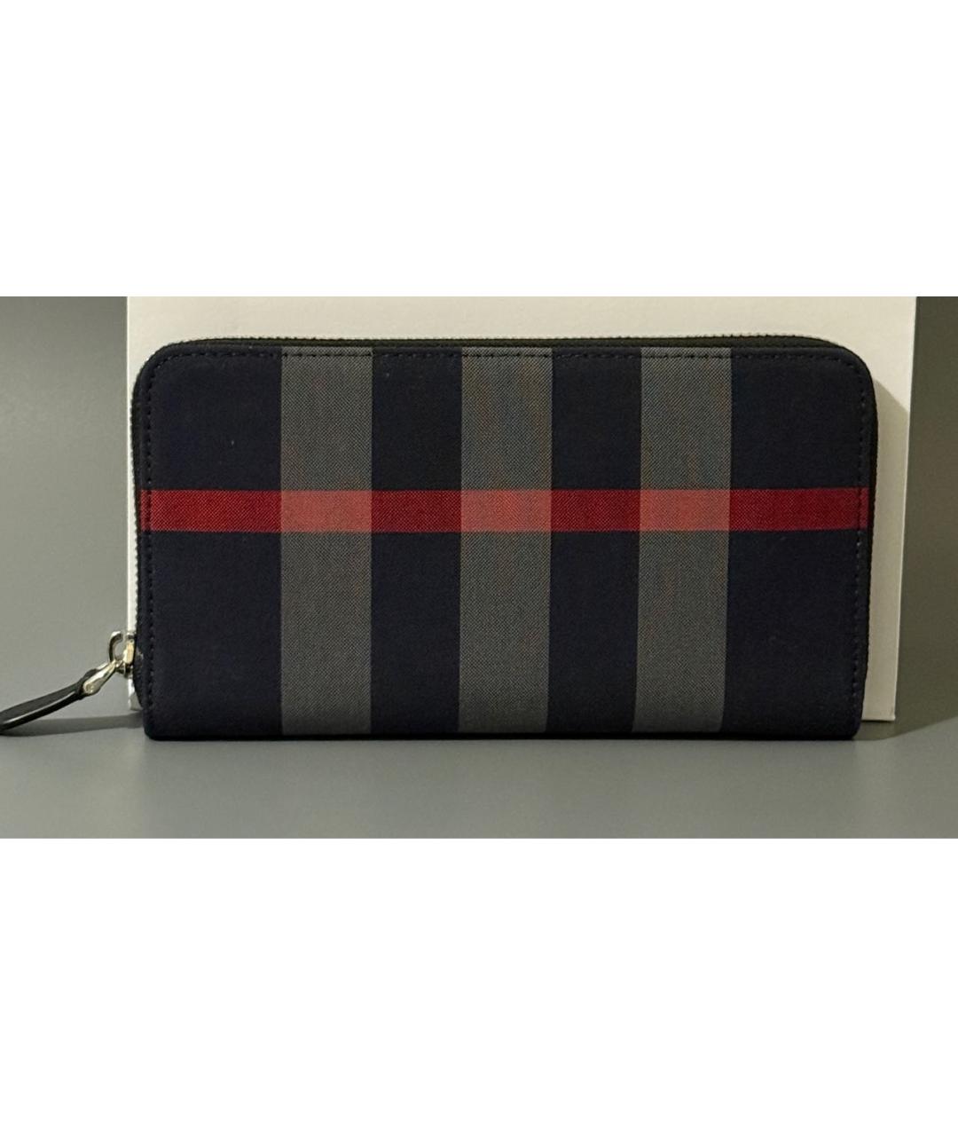 BURBERRY Черный кожаный кошелек, фото 9