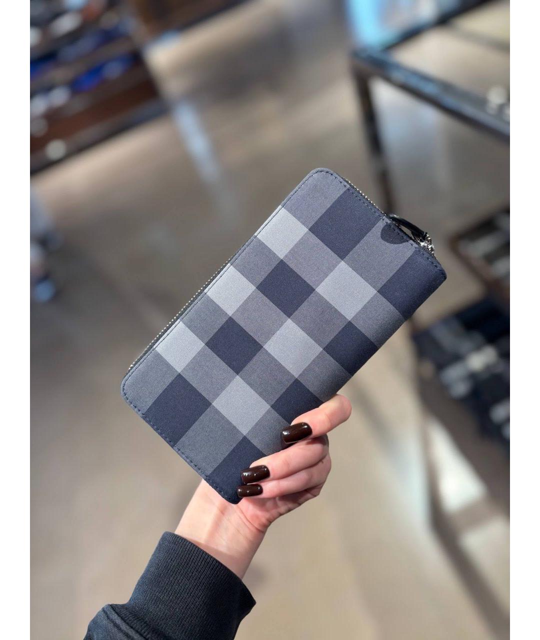 BURBERRY Черный кожаный кошелек, фото 5