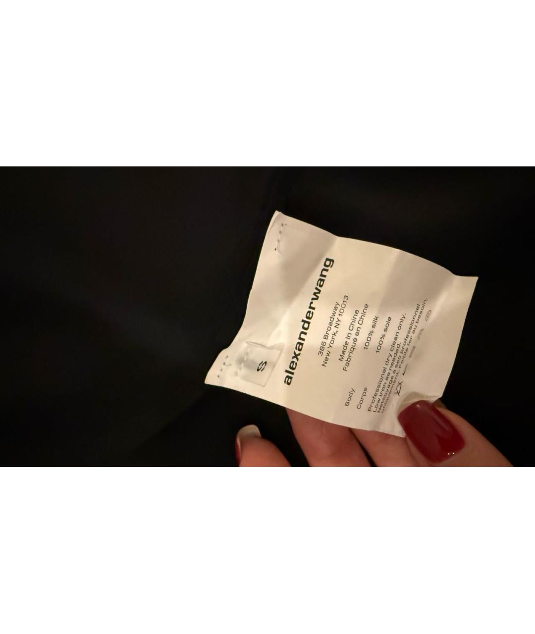 ALEXANDER WANG Черная шелковая блузы, фото 5