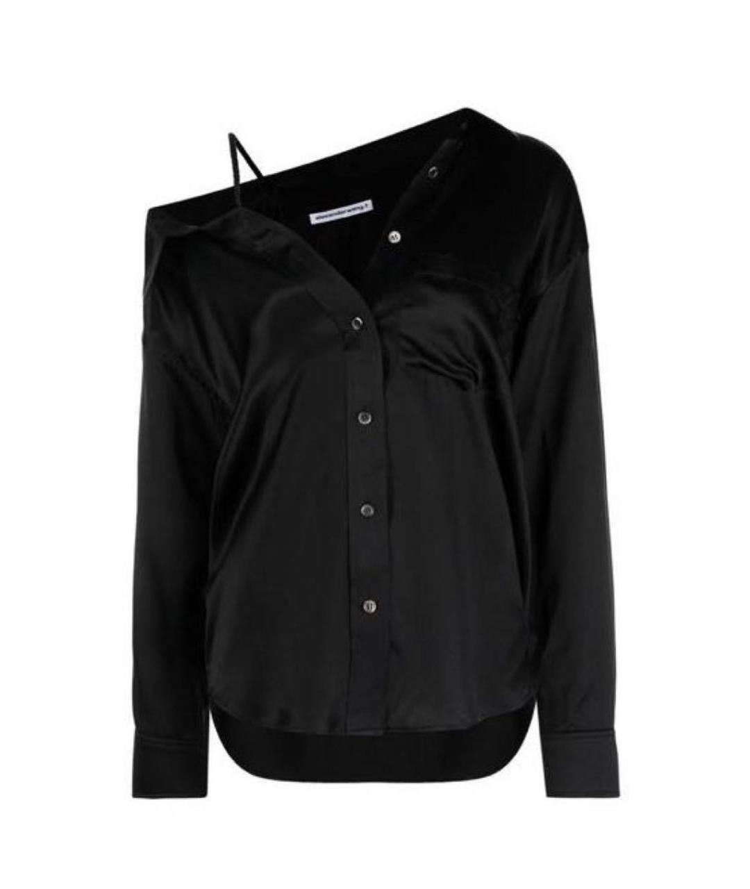 ALEXANDER WANG Черная шелковая блузы, фото 7