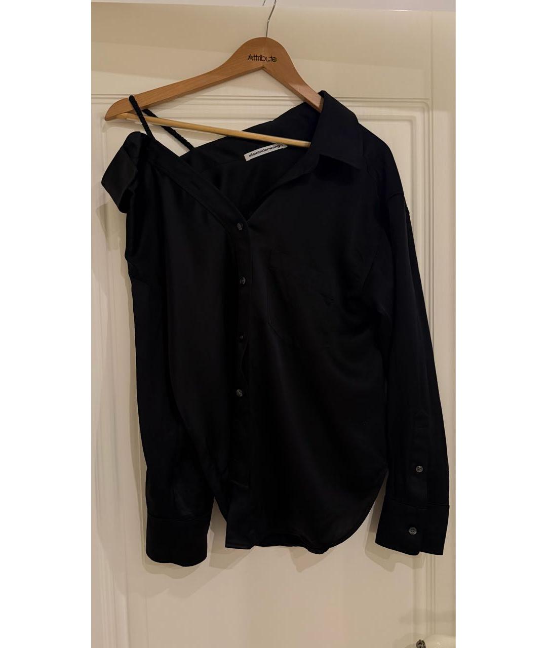 ALEXANDER WANG Черная шелковая блузы, фото 8