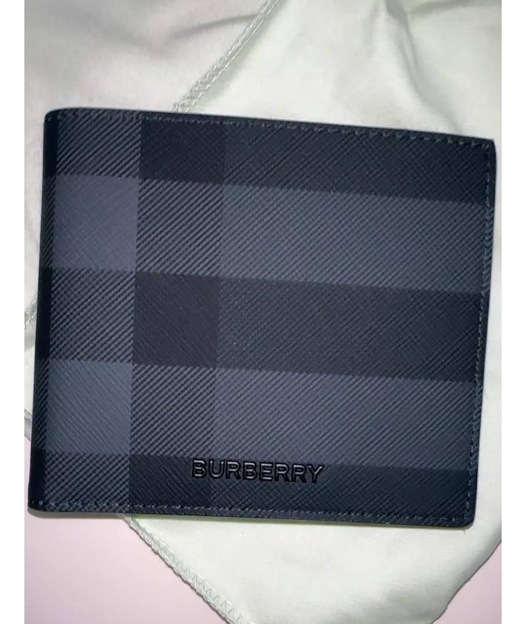 BURBERRY Антрацитовый кошелек, фото 5
