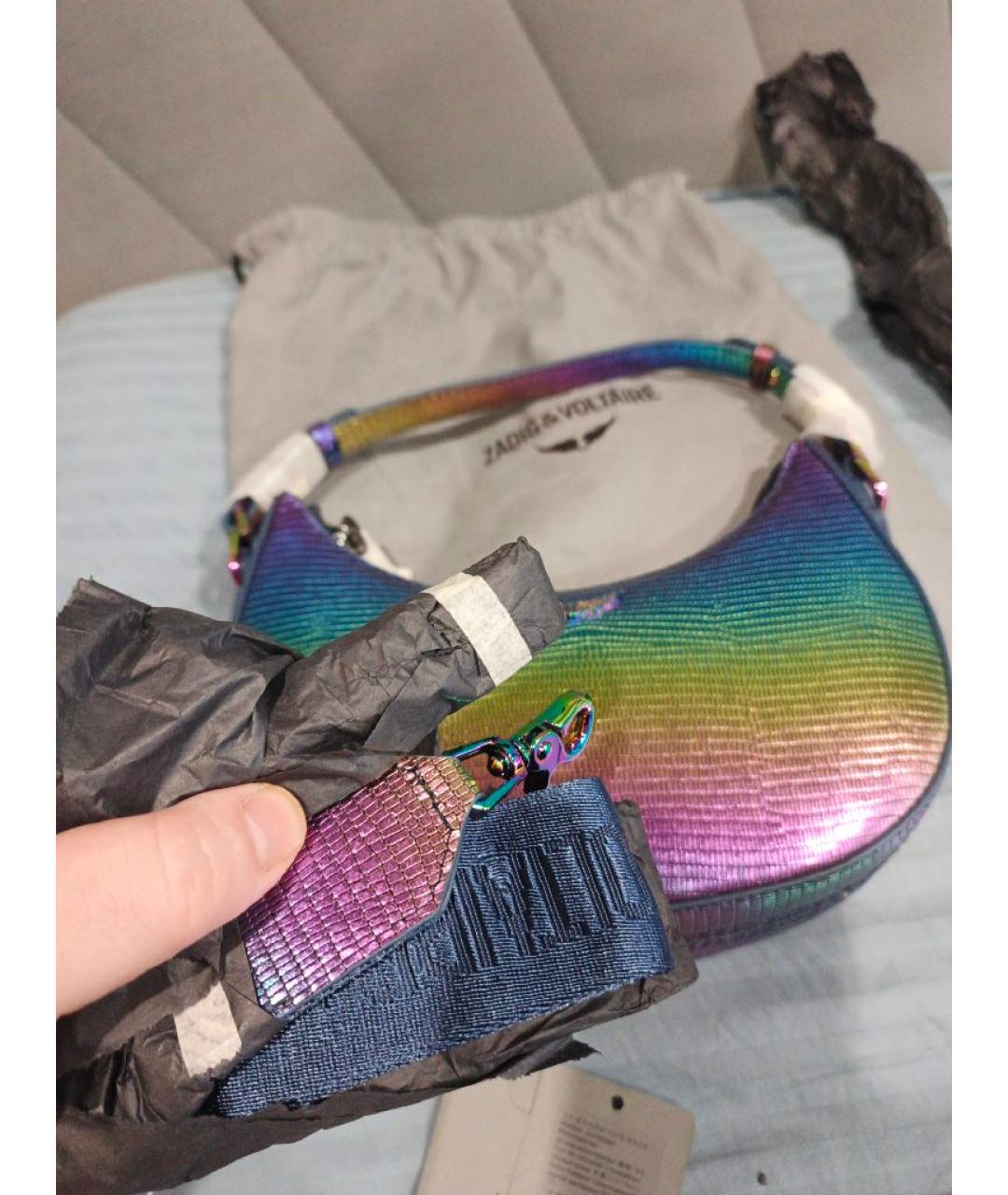 ZADIG & VOLTAIRE Мульти кожаная сумка через плечо, фото 6