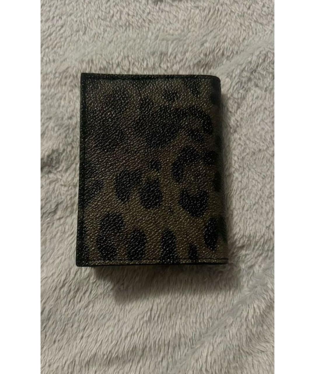 DOLCE&GABBANA Антрацитовый кожаный кардхолдер, фото 2