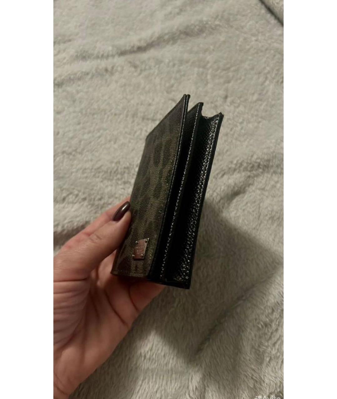 DOLCE&GABBANA Антрацитовый кожаный кардхолдер, фото 5