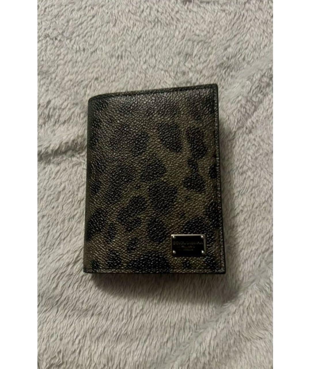 DOLCE&GABBANA Антрацитовый кожаный кардхолдер, фото 7