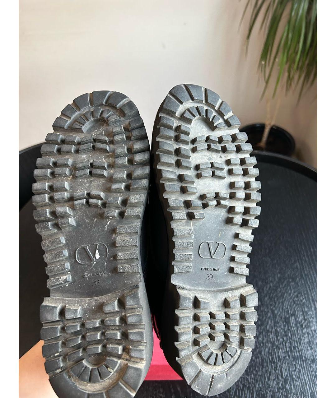 VALENTINO Черные кожаные брогги и оксфорды, фото 5