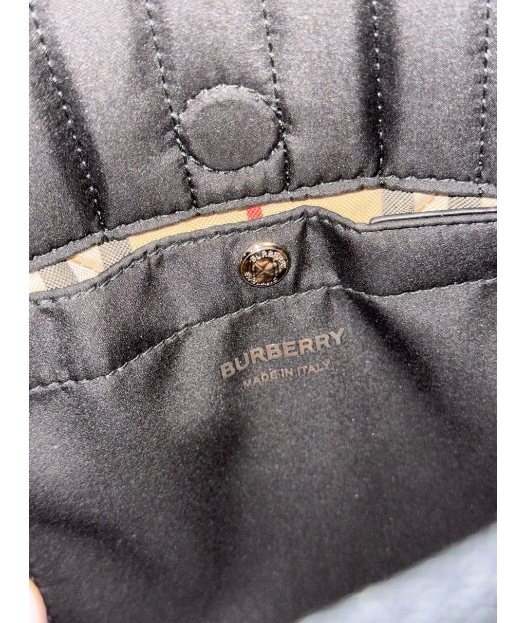 BURBERRY Черная синтетическая сумка тоут, фото 4