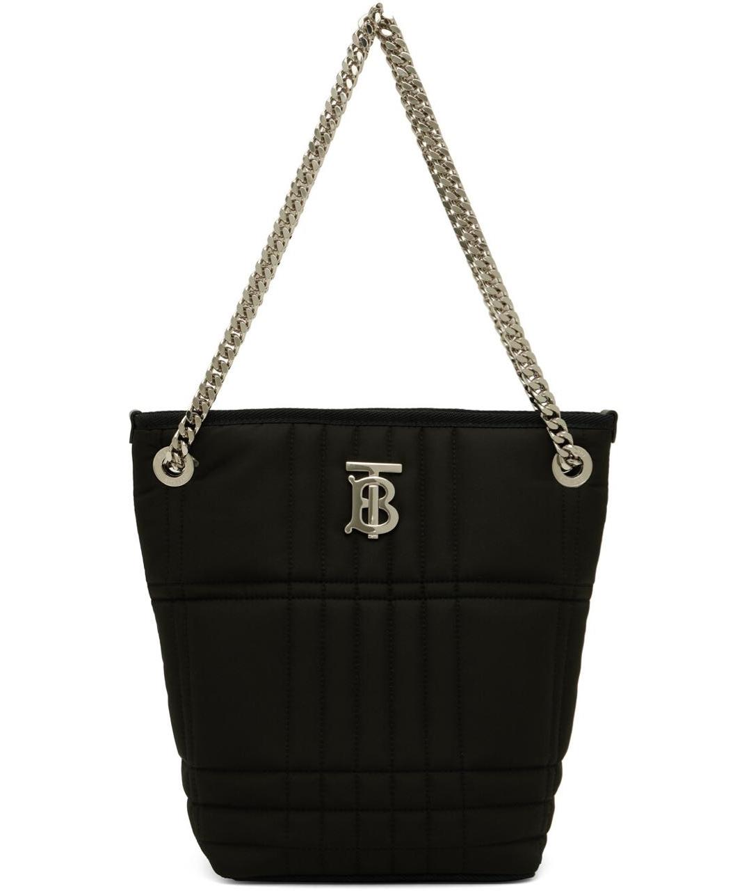 BURBERRY Черная синтетическая сумка тоут, фото 1