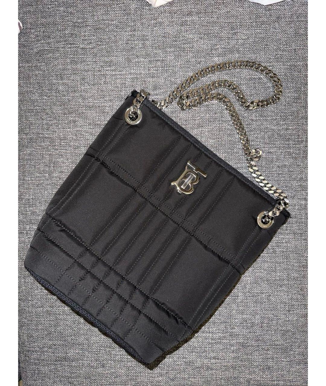 BURBERRY Черная синтетическая сумка тоут, фото 2