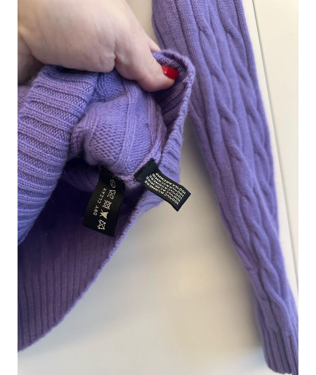 RALPH LAUREN Фиолетовый кашемировый джемпер / свитер, фото 4