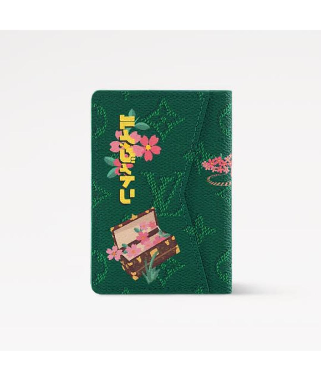 LOUIS VUITTON Зеленый кардхолдер, фото 4