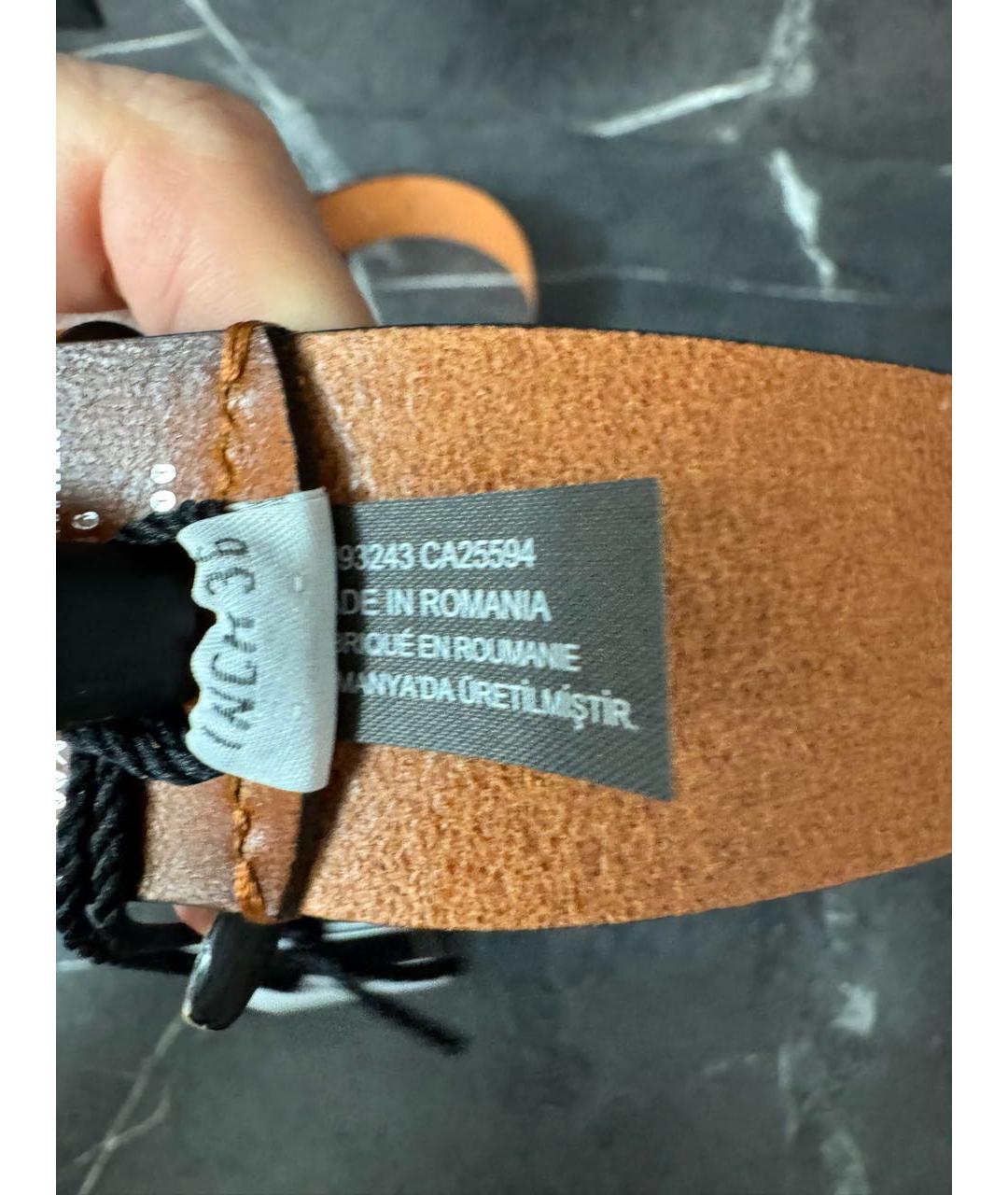 DIESEL Коричневый кожаный ремень, фото 6