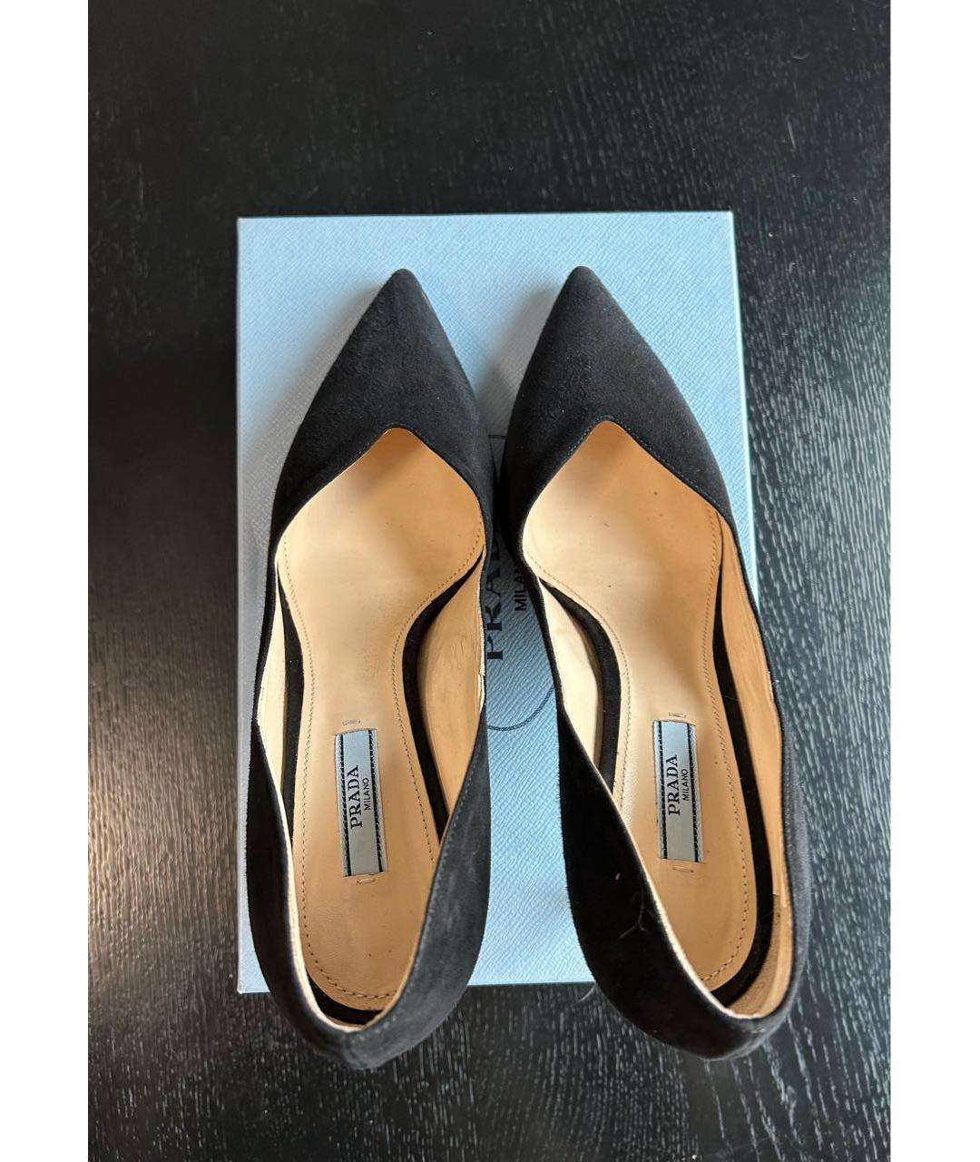 PRADA Черные замшевые туфли, фото 3